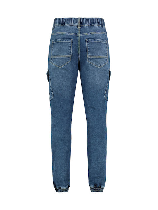 Ανδρικό Παντελόνι Τζιν Cargo Blue