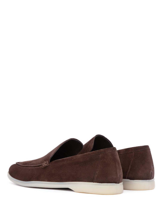 Suede Ανδρικά Loafers σε Καφέ Χρώμα