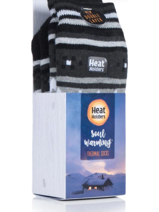 Heat Holders Dual Layer Slipper Ισοθερμικές Κάλτσες Μαύρες