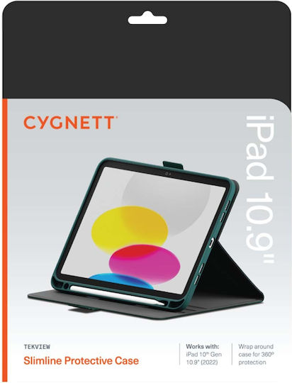 Cygnett Folio Hülle Ipad 11" 10,9" Tekview Slimline Modell 360° Schutz Türkis
