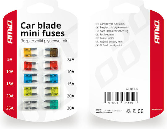 Mini Car Fuses 10 Pcs