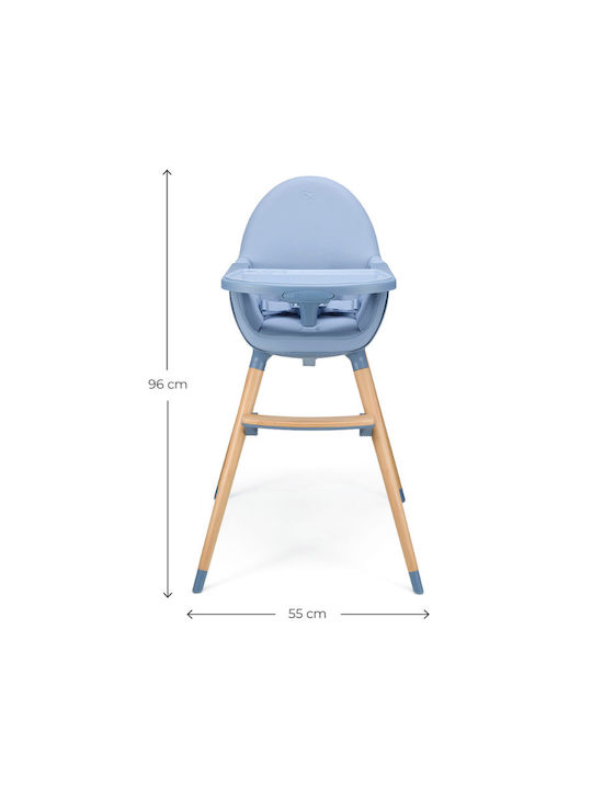 Kinderkraft Fini 2 Столово Столче 2 в 1 с Регулируема Височина Nordic Breeze