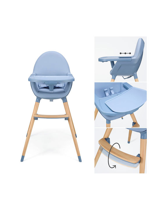 Kinderkraft Fini 2 Столово Столче 2 в 1 с Регулируема Височина Nordic Breeze
