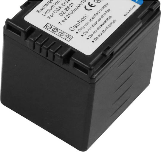 Avizar Battery 7.4v 2100mah Camcorder Compatible Panasonic Cga-du21 Black