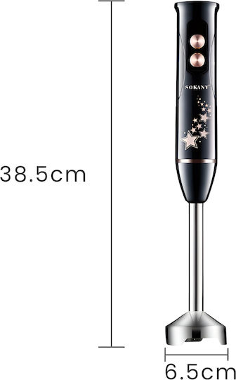 Sokany 600w 4-in-1 Hand Blender Chopper Whisk Grey