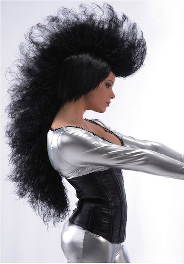 Karnevalsperücke Afro Brünett