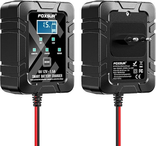 Foxsur Autobatterieladegerät 6/12V