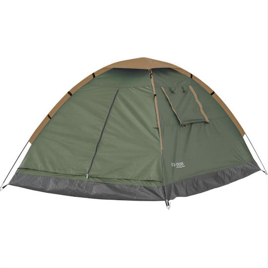 Escape Trail IV Summer Camping Tent Igloo Khaki with Double Cloth for 4 People 210x240x175cm