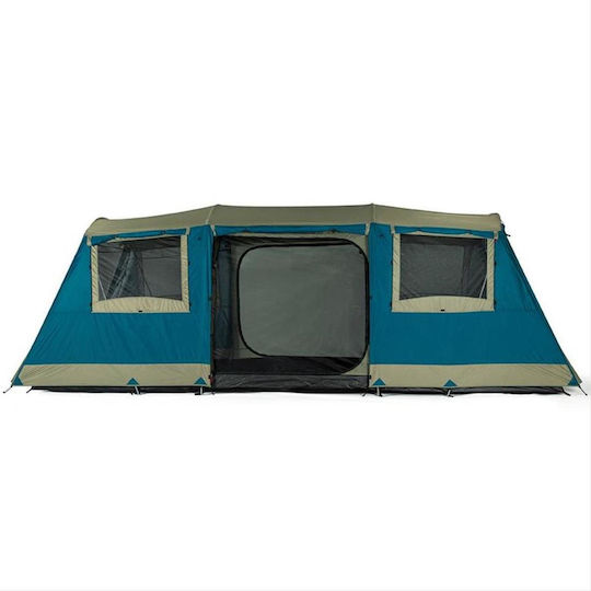 OZtrail Bungalow Dome Camping Tent Tunnel Blue with Double Cloth 3 Seasons for 9 People 540x220x200cm