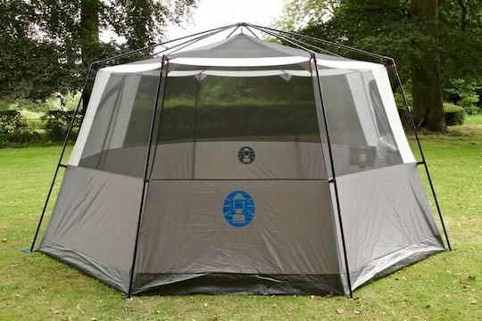 Coleman Octagon 8 Camping Tent Blue with Double Cloth 3 Seasons for 8 People 225x396x225cm