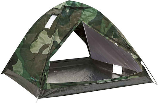 Campus Summer Camping Tent Igloo Khaki for 4 People 210x210x150cm Camo