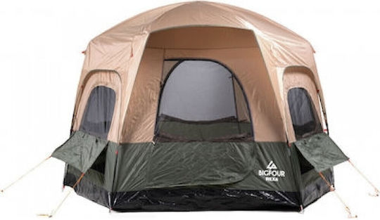 Bigfour Σκηνή Camping Μπεζ με Διπλό Πανί 3 Εποχών για 4 Άτομα 320x260x190εκ.