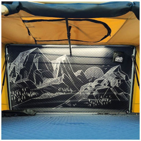 Offlander Fold 4 Sand Cort De Camping Pentru Automobil Maro 3 Anotimpuri Pentru 2 Persoane 210x210x100 cm