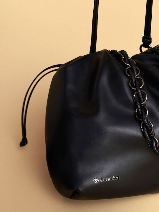 Leather Women's Bag Shoulder Black