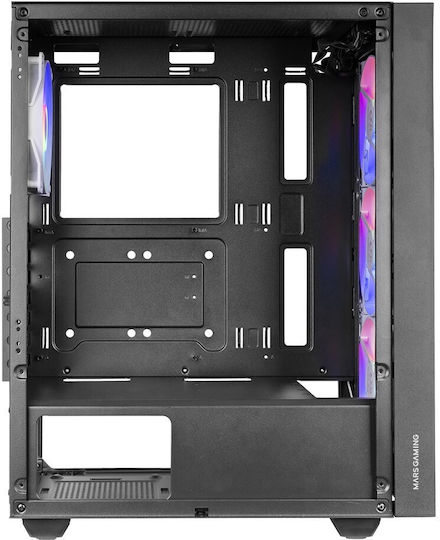 Mars Gaming MC-Air Gaming Midi-Turm Computergehäuse mit RGB-Beleuchtung Schwarz