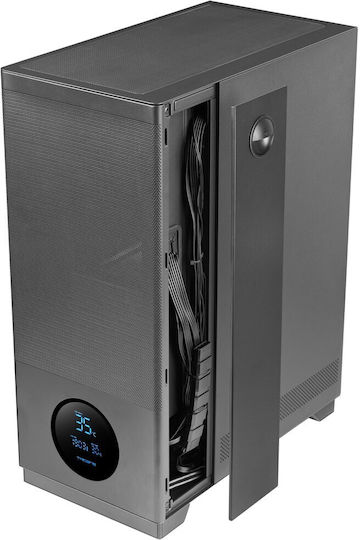 Tacens 2SAGITTA20 Gaming Midi-Turm Computergehäuse mit Seitenfenster Schwarz