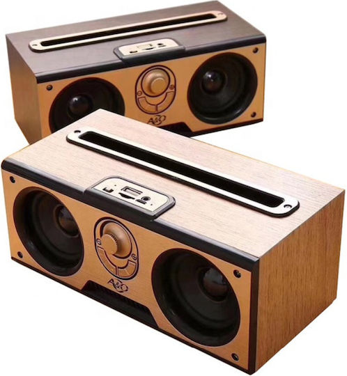 A021 Retro Bluetooth високоговорител 10W Кафяв