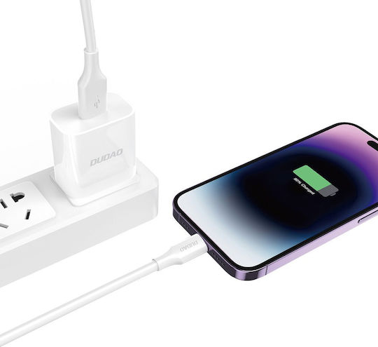 Dudao USB-A to Lightning Cable 30W Λευκό 1.2m 304004-204519