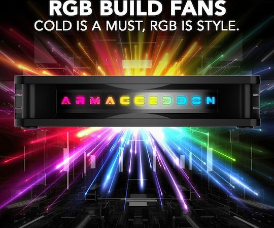 Armaggeddon Chroma Kit 3000 Case Fan 120mm with RGB Lighting and Connection 4-Pin Molex 5pcs