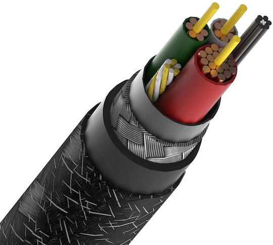 Native Union Cosmos Geflochten USB zu Blitzschlag / Typ-C,TC-TC / Micro-USB Kabel Schwarz 2m