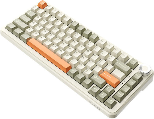 Ajazz AK820 Max Plus Gaming Mechanical Keyboard Tenkeyless with Mailard switches and RGB lighting (English US) Grayish Orange