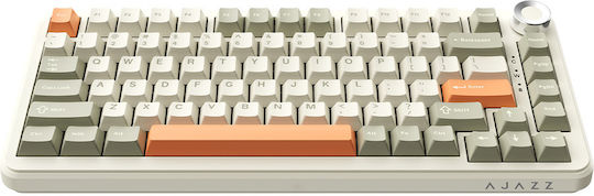 Ajazz AK820 Max Plus Gaming Mechanical Keyboard Tenkeyless with Mailard switches and RGB lighting (English US) Grayish Orange