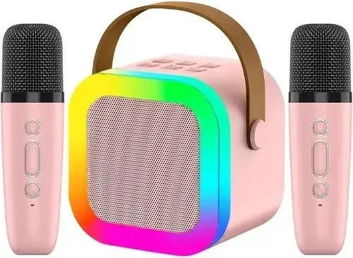 Karaoke Speaker with Wireless Microphone and Lighting Effects K12 HTS00287 Pink