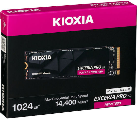 Kioxia Exceria Pro G2 SSD 1TB τύπου M.2 με σύνδεση PCI Express 5.0 LVE10Z1T02G8