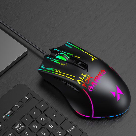 Wozinsky WMGK-7200 RGB Gaming Maus 7200 DPI Schwarzes