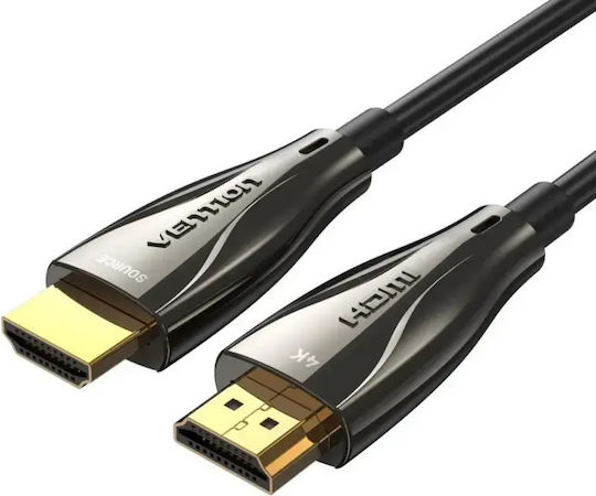 Vention Optical HDMI 2.0 Premium High Speed 4K 60Hz HDR Cable HDMI male - HDMI male 100m Μαύρο