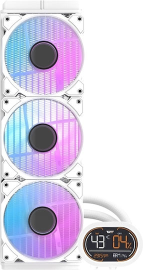 Darkflash DH360D v2 AIO CPU Liquid Cooling With 3 120mm Fans And White ARGB Lighting