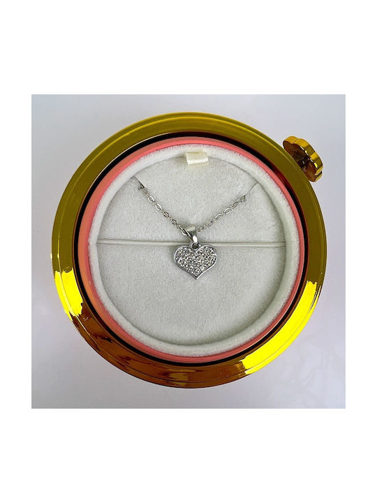 Pink Soap Rose In Elegant Box Transparent Dome Chain Surprise Pendant Pink Soap Rose In Elegant Box Transparent Dome Chain Surprise Pendant