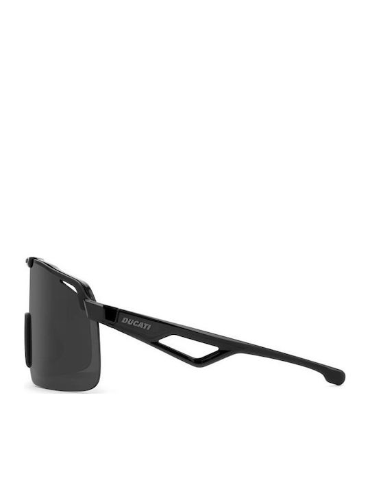 Carrera Unisex Sunglasses with Black Horn-Rimmed Frame and Grey Lens 066/S 807/IR