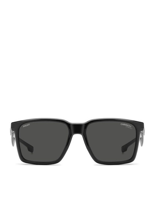 Carrera Unisex Sunglasses with Black Horn-Rimmed Frame and Grey Lenses 065/S 807/IR