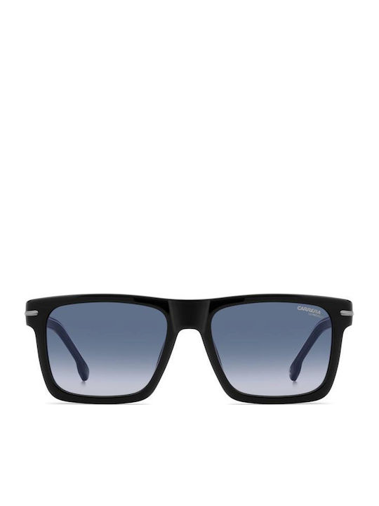Carrera Unisex Sunglasses with Black Horn-Rimmed Frame and Grey Lens 378/S D51/08