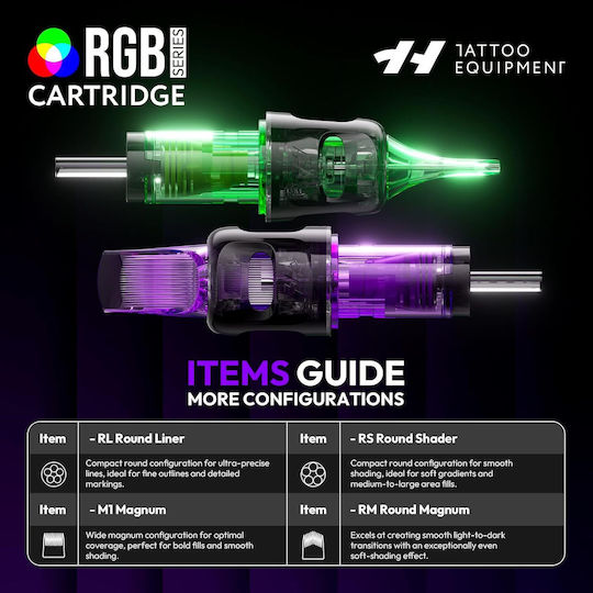 Set 50 Ace Profesionale De Unică Folosință Hawink Pentru Tatuaje #10 Rgb Rotunde 0,30 Mm Bugpin 10 Tipuri Module Ac 3rl 5rl 7rl 9rl 11rl 7rm 9rm 11rm 13rm 15rm Realizate Din Oțel Inoxidabil Accesorii Pentru Începători Artiști En20-fg-50kit-k