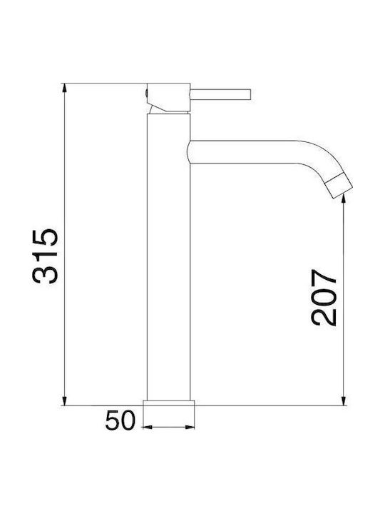 Piccadilly Mixing Tall Sink Faucet Black