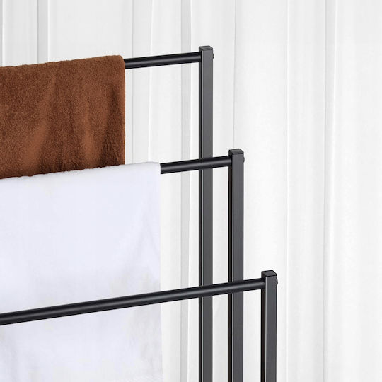 Freistehender Kleiderständer Badezimmer Dreifach ​41x84cm Inox Schwarz