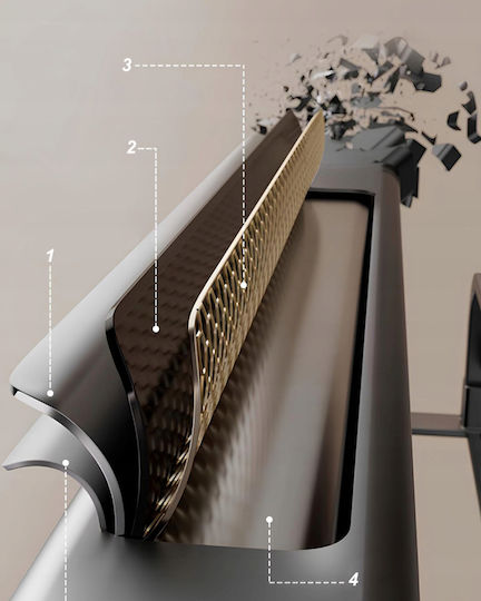 Freistehender Kleiderständer Badezimmer Dreifach ​41x84cm Inox Schwarz