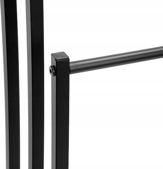 Freistehender Kleiderständer Badezimmer Dreifach ​41x84cm Inox Schwarz