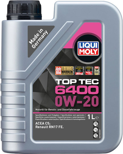 Liqui Moly Top Tec Λάδι Αυτοκινήτου 0W-20 1lt