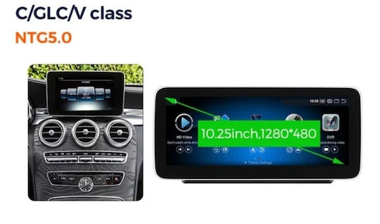 Carmedia Car Audio System for Mercedes-Benz CLC Class / GLC 2014 (Bluetooth/USB/AUX/WiFi/GPS/Apple-Carplay/Android-Auto) with Touch Screen 10.25"