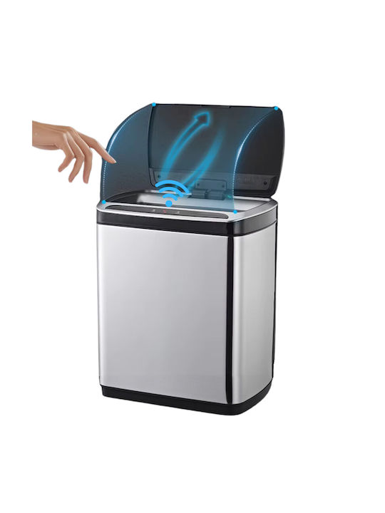 Coș De Gunoi Din Oțel Inoxidabil Cu Senzor Argintiu 20lt