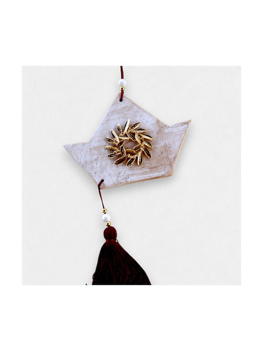 Artifact Hanging Handmade Ceramic Wall Decor Ecru 19.5x13.5cm Ceramic-19B