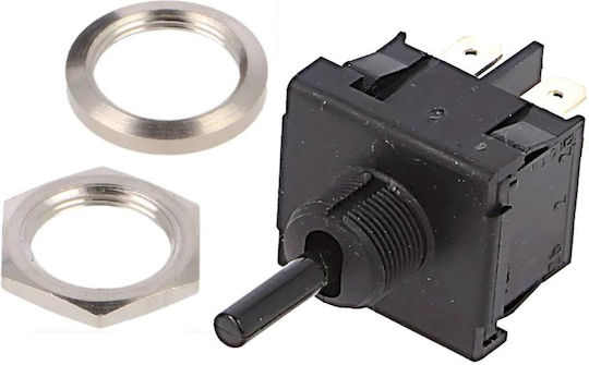 Rocker Switch 2 X On-On Bipolar Momentary DPST 6 Pin 6A/250VAC Opening 18.6x22x18mm Marquardt 1829.0301 Quick Connect Terminal 4.8 X 0.8