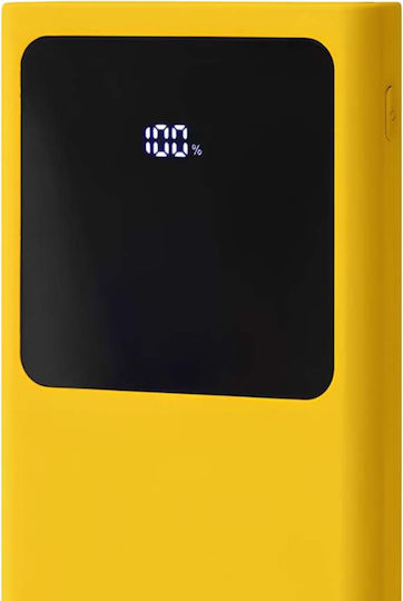 Colorum Power Bank 10000mAh 22.5W with 2 USB-A Ports and USB-C Port xYellow