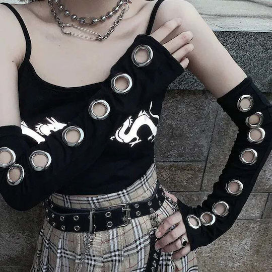 Gothic Women Fashion Shirt Black Os