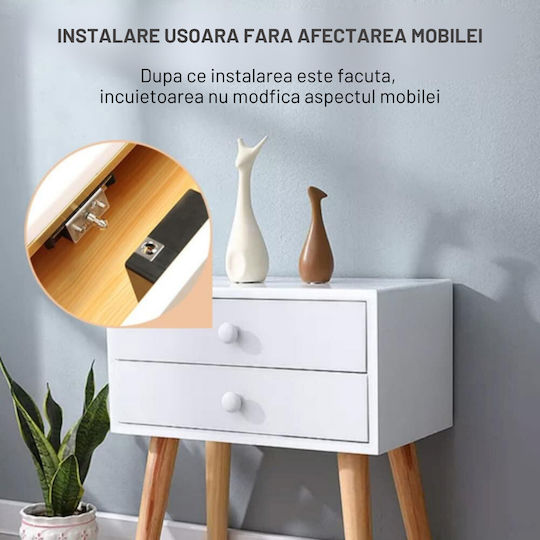 Lacăt Electronic în culoare Negru cu Conectivitate Bluetooth și Wi-Fi