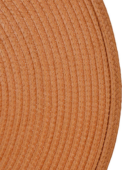 S-d Woven Σουπλά Στρογγυλό Πλαστικό Πορτοκαλί 38cm
