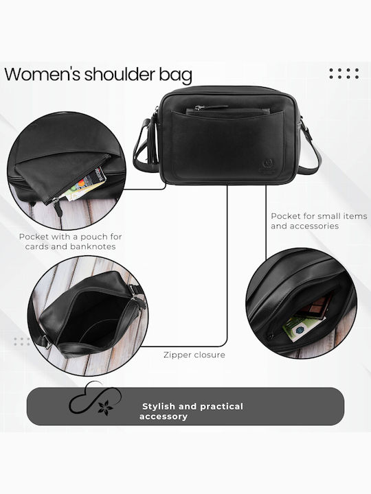 Leather Women's Bag Shoulder Black
